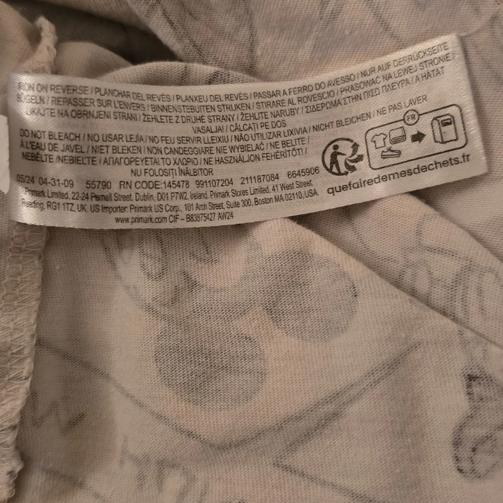 Disney Mickey Mouse Pajama Set Primark Loungewear Sleepwear Gray XL - Picture 6 of 11